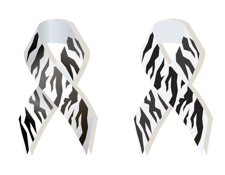 Zebra - print ribbon  awareness