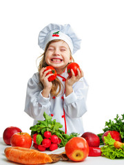 Child 5-6 years preparing food.