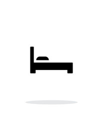 Bed simple icon on white background.