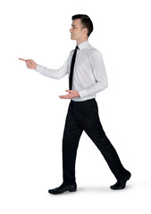 Business man presenting something