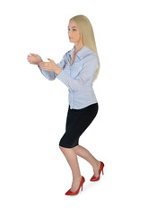 Business woman carry something