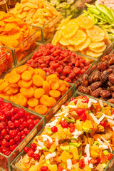 kandierte Früchte auf dem großen Basar in Istanbul