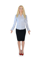 Fototapeta premium Business woman confused gesture
