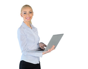 Business woman with laptop