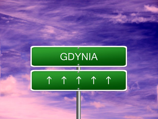 Obraz premium Gdynia City Poland Sign