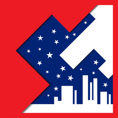 city silhouette and sky