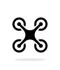 Quadcopter simple icon on white background. - 81836545
