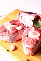 raw meat with spices