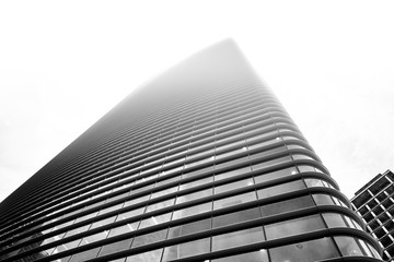 Skyscrapers against blue sky