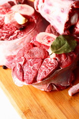 raw meat with spices