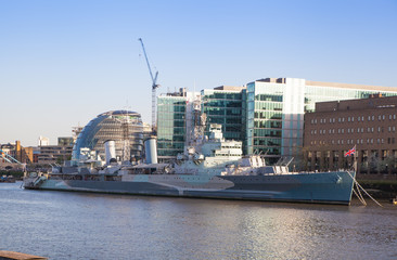 LONDON, UK - APRIL15, 2015: Battle ship
