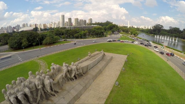 Bandeiras Monument in Ibirapuera Park, Sao Paulo, Brazil