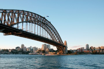 The Sydney harbour bridge.