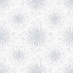 Light seamless pattern with flower chrysanthemum