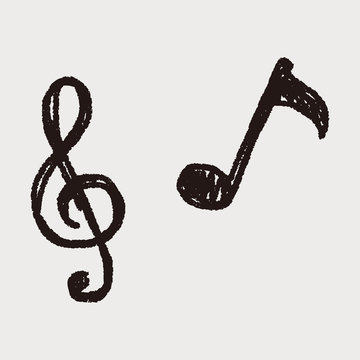 music note doodle drawing