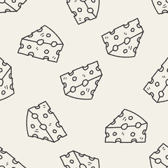 cheese doodle seamless pattern background - 81840139