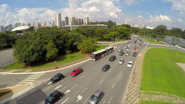 Bandeiras Monument in Ibirapuera Park, Sao Paulo, Brazil