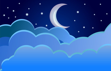 Obraz na płótnie Canvas Half Moon vector image