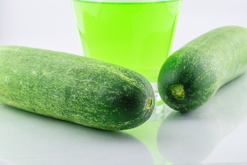 Juice cucumber in glass