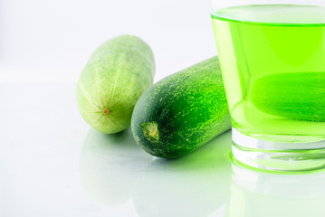 Juice cucumber in glass