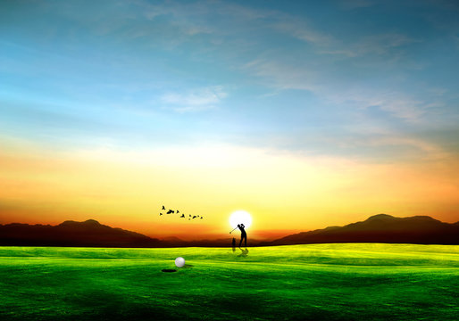 drive golf sport illustration