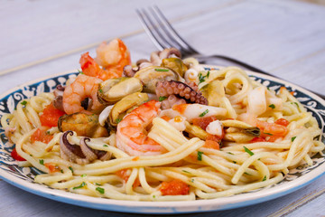 Seafood pasta