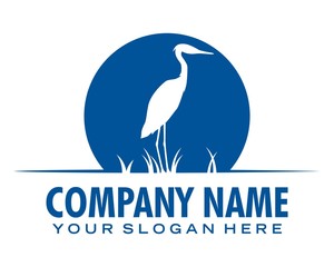 stork bird logo image vector