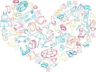 heart from sea objects