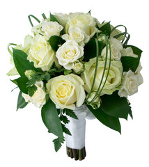 Fototapeta premium Bridal bouquet of white roses