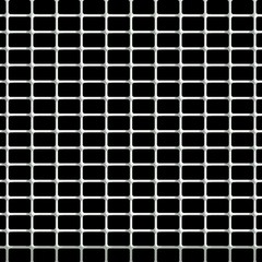 Steel grating on a black background.