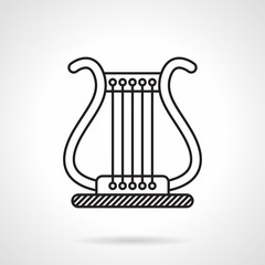 Lyre black line vector icon