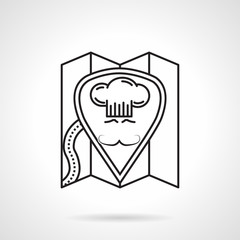 Restaurant pointer black line vector icon