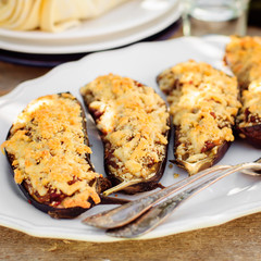 Stuffed Eggplant Halves