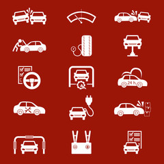 Car Maintenance icons set