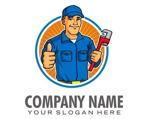 repair mechanic character mascot vektor