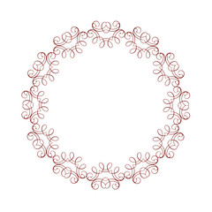 Abstract  circle floral ornamental border. Vector  illustration.
