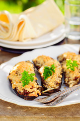 Stuffed Eggplant Halves