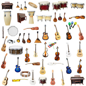 The image of music instruments