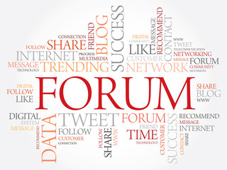 Fototapeta premium Forum word cloud, business concept