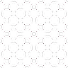 Naklejka premium Dotted seamless pattern with circles and nodes. Repeating modern