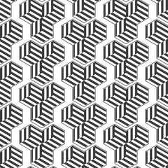 Seamless pattern with cubes. Repeating modern stylish geometric