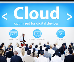 Business People Cloud Presentation Concept