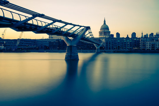 Millenium Bridge In Yellow