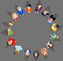 Children Kids Cheerful Childhood Diversity Concept