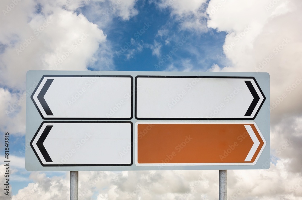 Poster signpost arrows with copy space