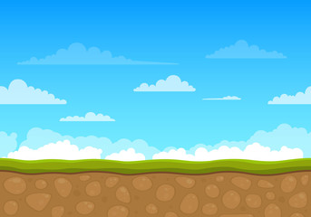 Vector Illustration of an Unending Landscape Background