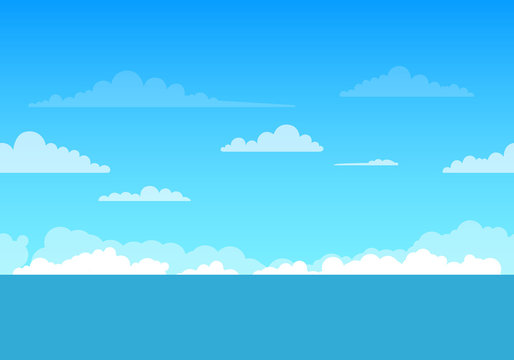 Vector Illustration of an Unending Sea Background