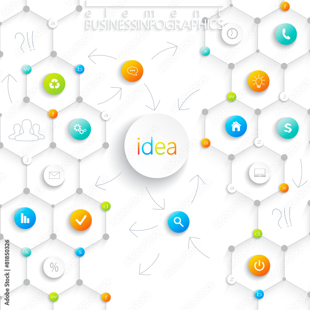 Poster modern infographic design with place for your text. can be used