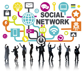 Business People Celebration Connection Social Network Concept