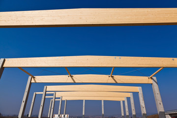 Baustelle für Gewerbe und Produktionshalle